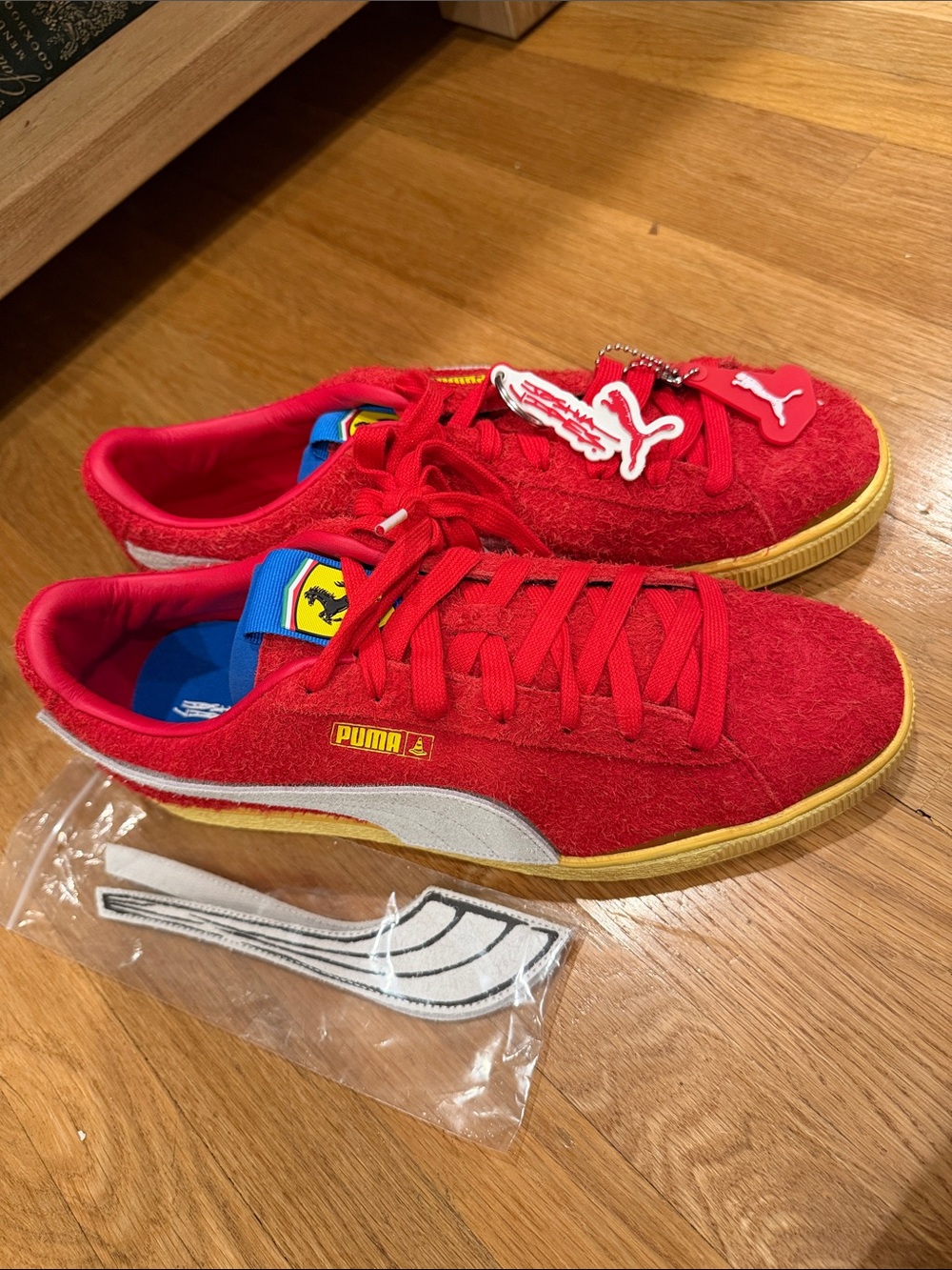 New PUMA Mens Scuderia Ferrari X Joshua Vides Suede Lace Up Sneakers Changeable